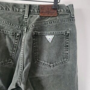 Vintage Y2K Guess Jeans Classic Straight Leg Green Denim Jeans 31
